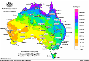 Rainfall Chart Australia