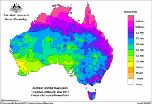 Rainfall Chart Australia